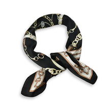 Load image into Gallery viewer, THSS2929: Black: Heritage Equestrian Square Scarf