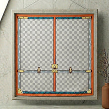 Load image into Gallery viewer, THSS2930: Orange: Luxe Monogram Square Scarf
