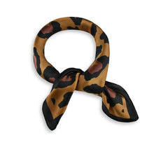 Load image into Gallery viewer, THSS2934: Tan: Leopard Square Scarf