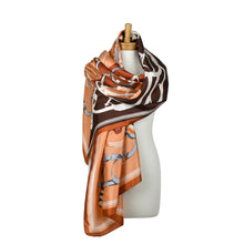 Load image into Gallery viewer, THSS2942: Brown: Elegant Equestrian Scarf