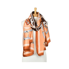 Load image into Gallery viewer, THSS2942: Brown: Elegant Equestrian Scarf