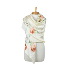 Load image into Gallery viewer, THSS2944: Coral: Blooming Roses Scarf