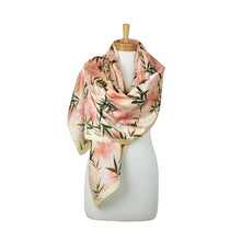 Load image into Gallery viewer, THSS2948: Peach: Bamboo Leaves Scarf