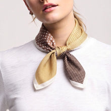 Load image into Gallery viewer, THSS2952: Brown: Multi Pattern Square Scarf