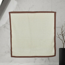 Load image into Gallery viewer, THSS2954: Cream: Multicolour Dotted Square Scarf