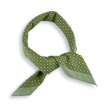 Load image into Gallery viewer, THSS2955: Green: Multicolour Dotted Square Scarf