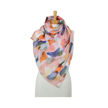 Load image into Gallery viewer, THSS2960: Multicolour: Watercolour Abstract Scarf