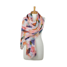Load image into Gallery viewer, THSS2960: Multicolour: Watercolour Abstract Scarf