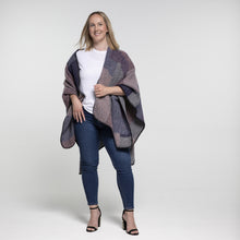 Load image into Gallery viewer, THSW1028: Navy Blue: Multi Block Colours Wrap