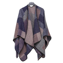 Load image into Gallery viewer, THSW1028: Navy Blue: Multi Block Colours Wrap