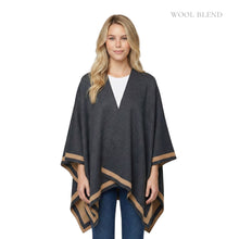 Load image into Gallery viewer, THSW1029: Black Camel: Reversible Border Wrap