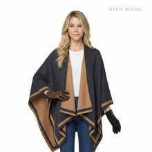Load image into Gallery viewer, THSW1029: Black Camel: Reversible Border Wrap