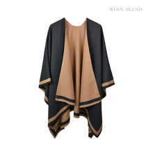 Load image into Gallery viewer, THSW1029: Black Camel: Reversible Border Wrap