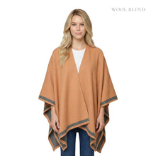 Load image into Gallery viewer, THSW1031: Grey Camel: Reversible Border Wrap