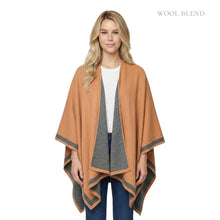 Load image into Gallery viewer, THSW1031: Grey Camel: Reversible Border Wrap