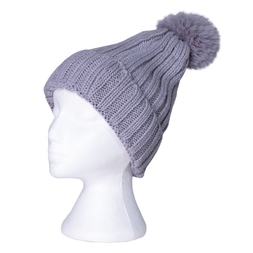 Bonnet à Pompon J.Crew Gris - Occasion Bon état - Accessoire Hiver Casual