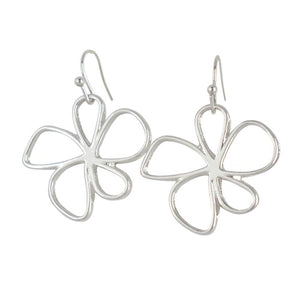 THSE1059: Silver: Floral Earrings
