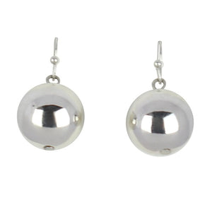 Round Ball Earrings | Silver