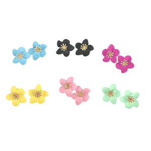 Flower Petals Earrings | Powder Blue
