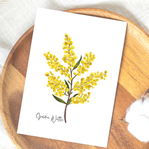 AGCC1007: Golden Wattle Flower Card