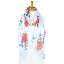 Load image into Gallery viewer, AGCS1000: White: Grevillea Flower Scarf
