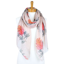Load image into Gallery viewer, AGCS1001: Beige: Grevillea Flower Scarf

