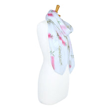 Load image into Gallery viewer, AGCS1003: Pink: Bottlebrush Flower Scarf
