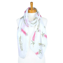 Load image into Gallery viewer, AGCS1003: Pink: Bottlebrush Flower Scarf
