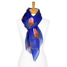 Load image into Gallery viewer, AGCS1004: Navy: Banksia Flower Scarf
