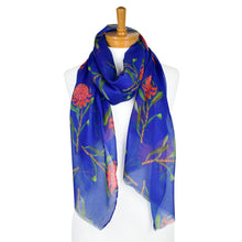 Load image into Gallery viewer, AGCS1006: Navy: Waratah Flower Scarf
