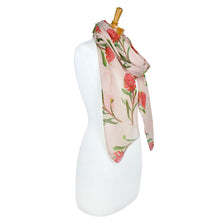 Load image into Gallery viewer, AGCS1008: Beige: Waratah Flower Scarf
