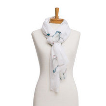 Load image into Gallery viewer, AGCS1013: White: Penguin Scarf
