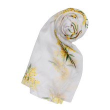 Load image into Gallery viewer, AGCS1015: White: Golden Wattle Scarf

