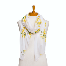 Load image into Gallery viewer, AGCS1015: White: Golden Wattle Scarf

