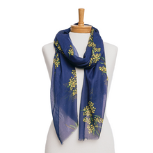 Load image into Gallery viewer, AGCS1016: Navy: Golden Wattle Scarf

