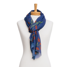 Load image into Gallery viewer, AGCS1018: Navy: Kangaroo Paws Scarf
