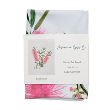 Load image into Gallery viewer, AGCT1002: Pink: Bottlebrush Tea Towel
