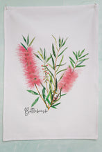 Load image into Gallery viewer, Tea Towel | Bottlebrush: Pink
