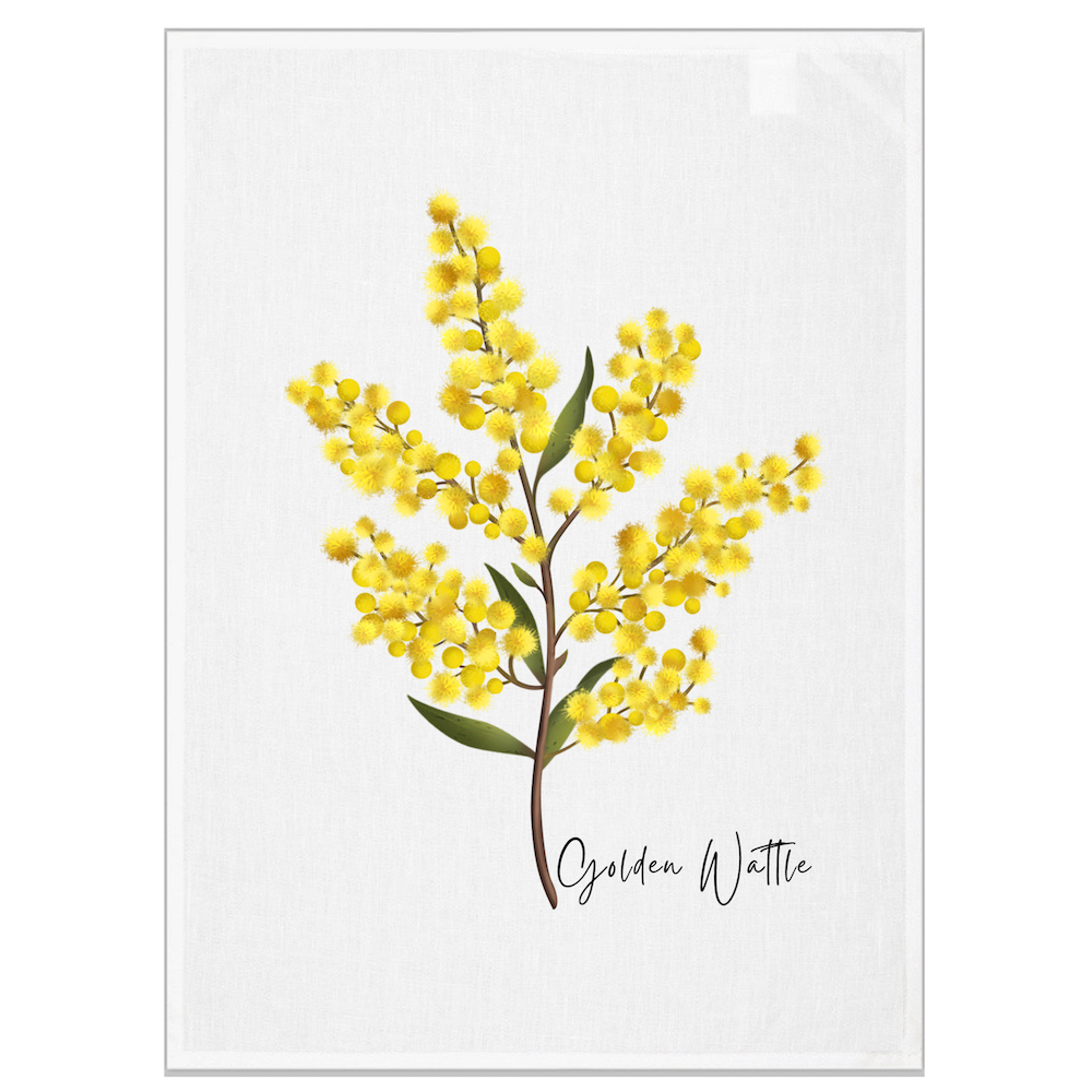 AGCT1007: Golden Wattle Tea Towel