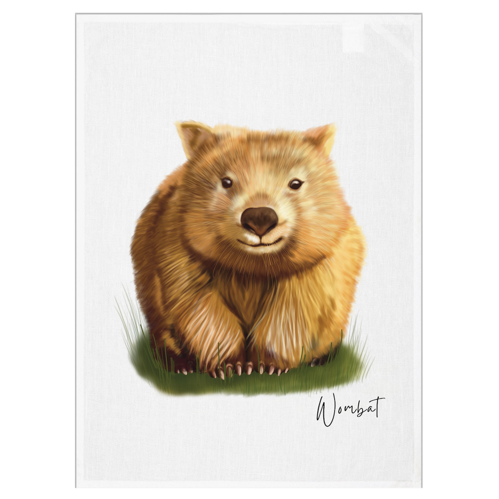 AGCT1011: Wombat Tea Towel