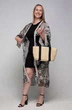 Load image into Gallery viewer, THSK1066: Black: Floral Lace Kimono
