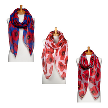 Load image into Gallery viewer, THSAP1346: (3pcs) Large Poppies Scarf Pack
