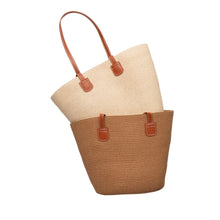 Load image into Gallery viewer, THSB1028: Beige: French Weave Tote Bag
