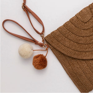 THSB1038: Brown: Envelope Weave Cross Bag