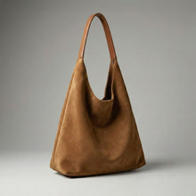 Load image into Gallery viewer, THSB1058: Camel: Faux Suede Tote Bag
