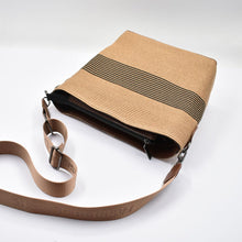 Load image into Gallery viewer, THSB1064: Camel: Striped Woven Tote Bag
