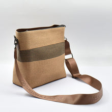 Load image into Gallery viewer, THSB1064: Camel: Striped Woven Tote Bag
