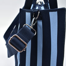 Load image into Gallery viewer, THSB1069: Navy: Vertical Stripe Crossbody Tote Bag
