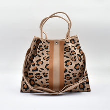 Load image into Gallery viewer, THSB1072: Brown: Leopard Crossbody Tote Bag
