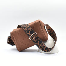 Load image into Gallery viewer, THSB1074: Brown: Diamond Stitch Crossbody Bag
